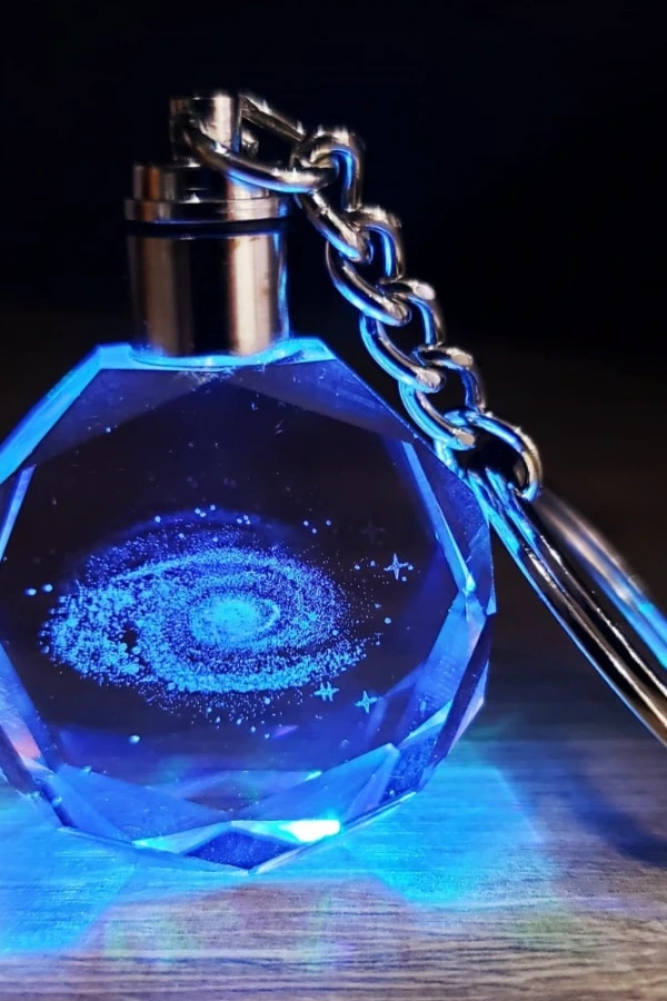 Galaxy Gezegen Tasarım Işıklı Anahtarlık