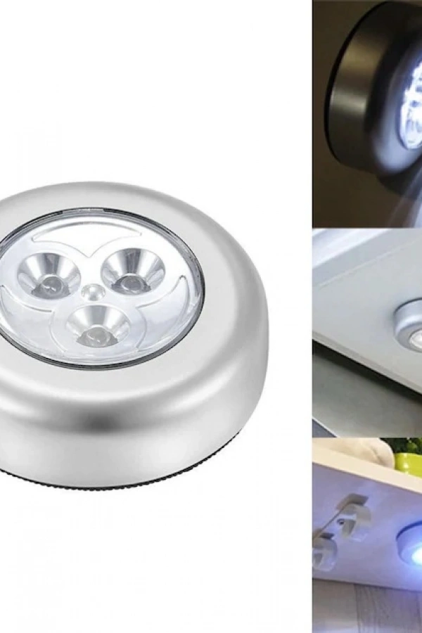 Gardrop - Çekmece - Dolap Köşe Aydınlatıcı Kablosuz  Pilli Led Spot Mutfak Lamba Stick
