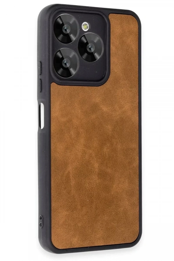 General Mobile Era 30 Kılıf Aras Deri Kapak - Taba