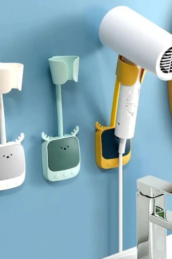 Geyik Figürlü Fön Makinesi Askı Aparatı