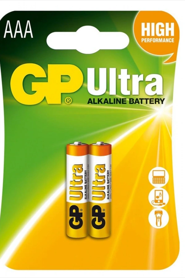 GP Ultra Alkalin AAA İnce Kalem Pil 2li