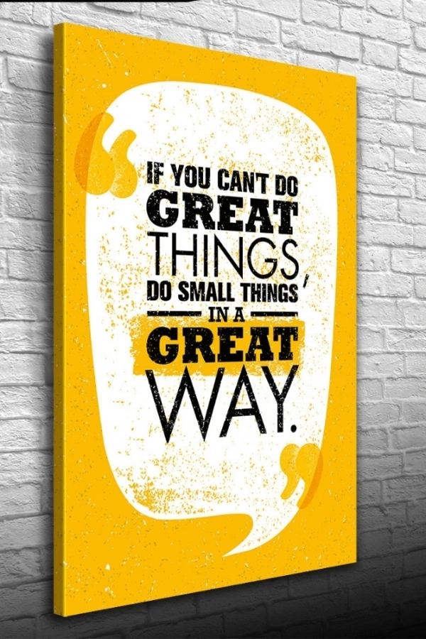 Great Thing Afiş Turuncu Tonlarda Kanvas Tablo 50 x 70