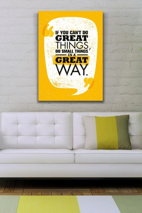 Great Thing Afiş Turuncu Tonlarda Kanvas Tablo 50 x 70