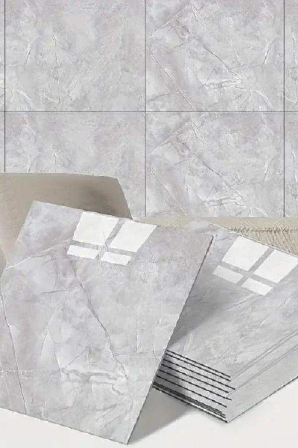 Gri Mermer Desen Duvar Sticker (30x30)