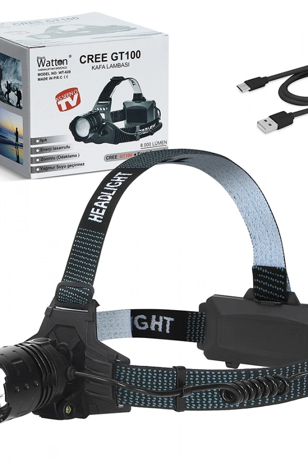 GT100 Led Şarjlı Kafa Lambası WT-628