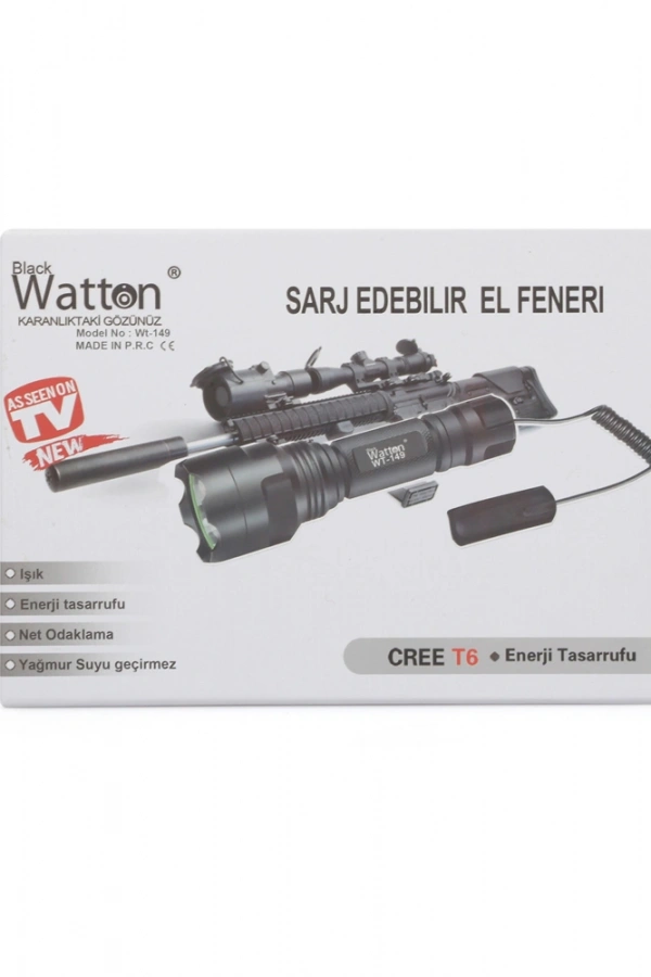 Güçlü Aparat Uyumlu Şarjlı Fener Wt-149