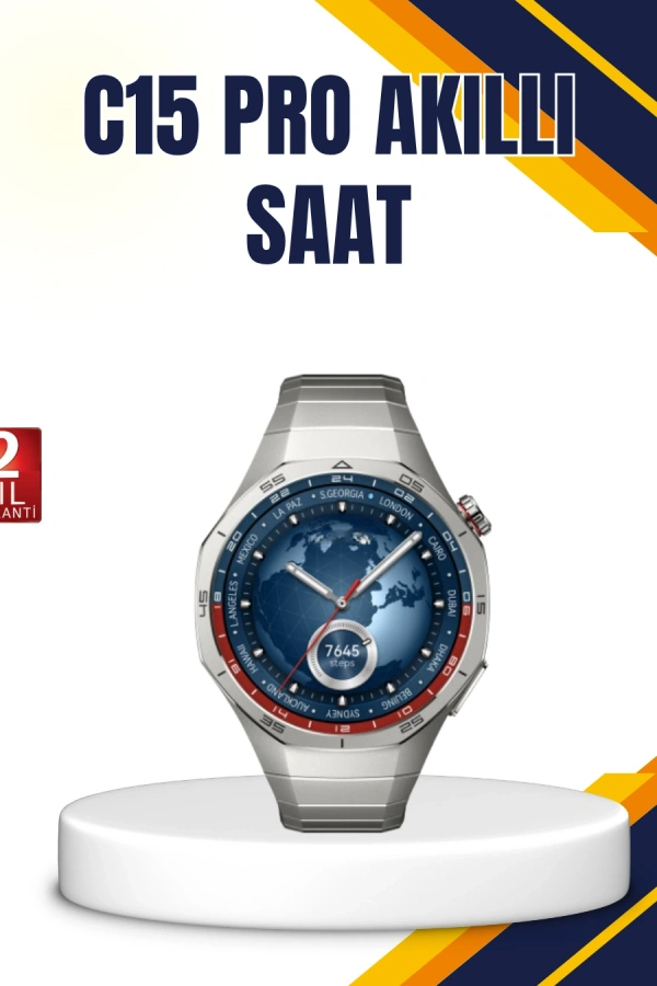 Gümüş Akıllı Saat 46mm Kasa