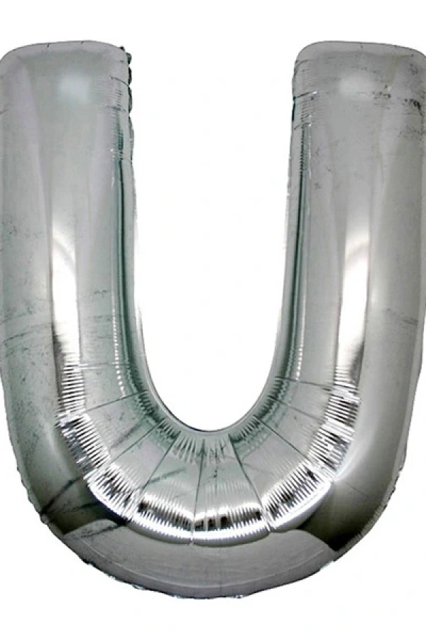 Gümüş Rengi Folyo Harf Balon 1 Metre