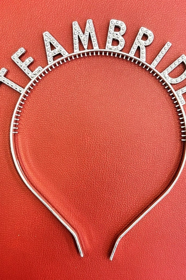 Gümüş Renk Team Bride Taç – Gelin ve Nedime Tacı