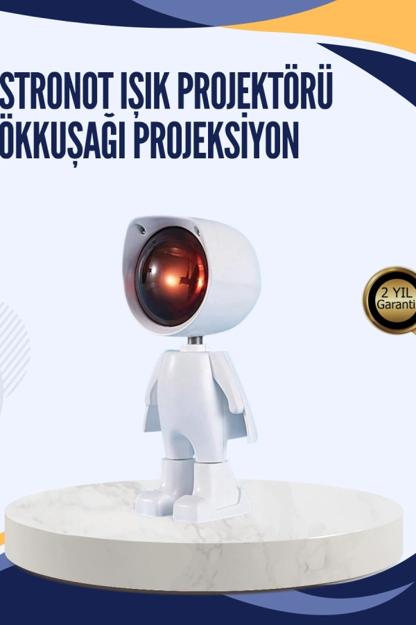 Gün Batımı Efekti Sunan Astronot LED Masa Lambası