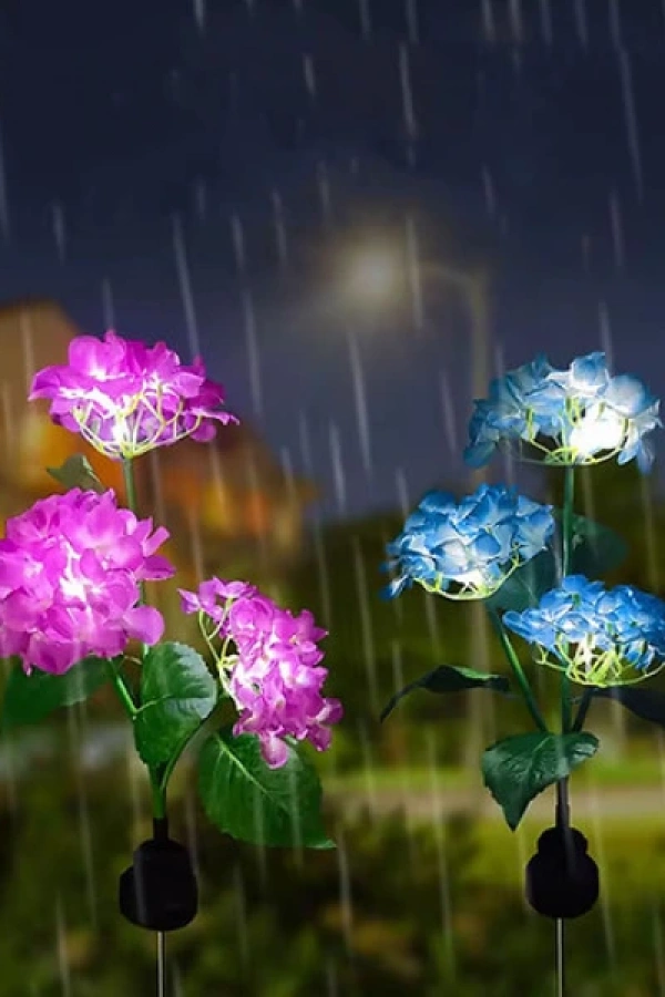 Güneş Enerjili Kazıklı Çiçek LED Lamba