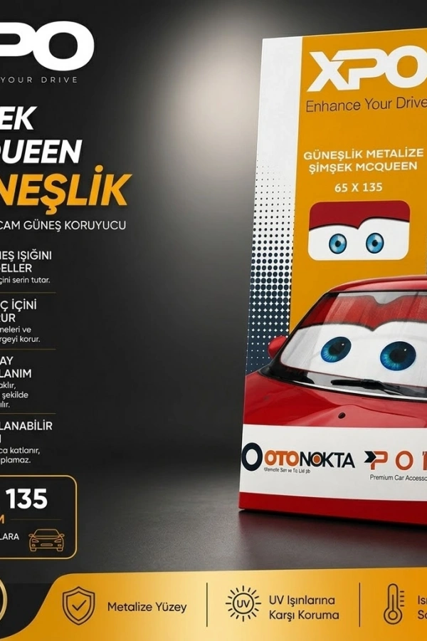 Güneşlik Lüx Metalize Şimşek MCQUEEN 65*135