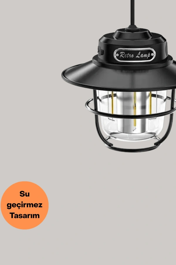Hafif ve Taşınabilir Retro Tasarım Kamp Lambası