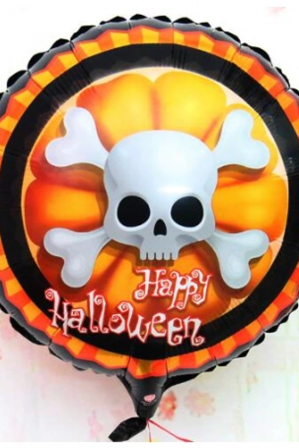 Halloween İskelet Kuru Kafa Folyo Balon 18 inç
