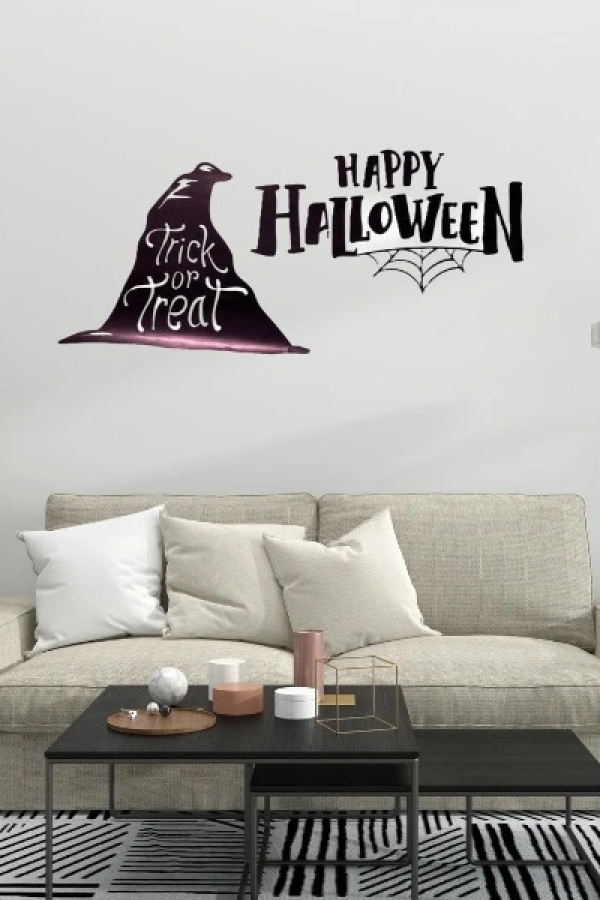 Happy Halloween Temalı Duvar Stickerı