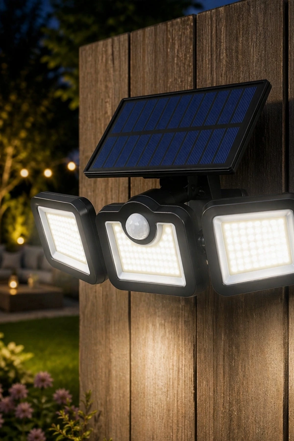 Hareket Sensörlü Solar Bahçe Lambası Güçlü LED Duvar Projektörü