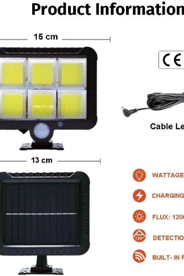 Hareket Sensörlü Solar Lamba