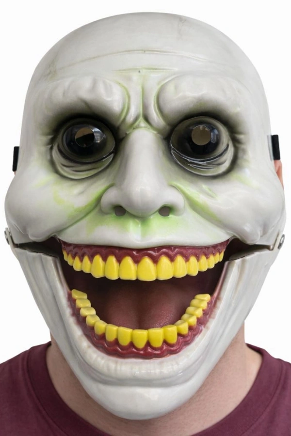 Hareketli Çene Mekanizmalı Korku Maskesi Yeşil