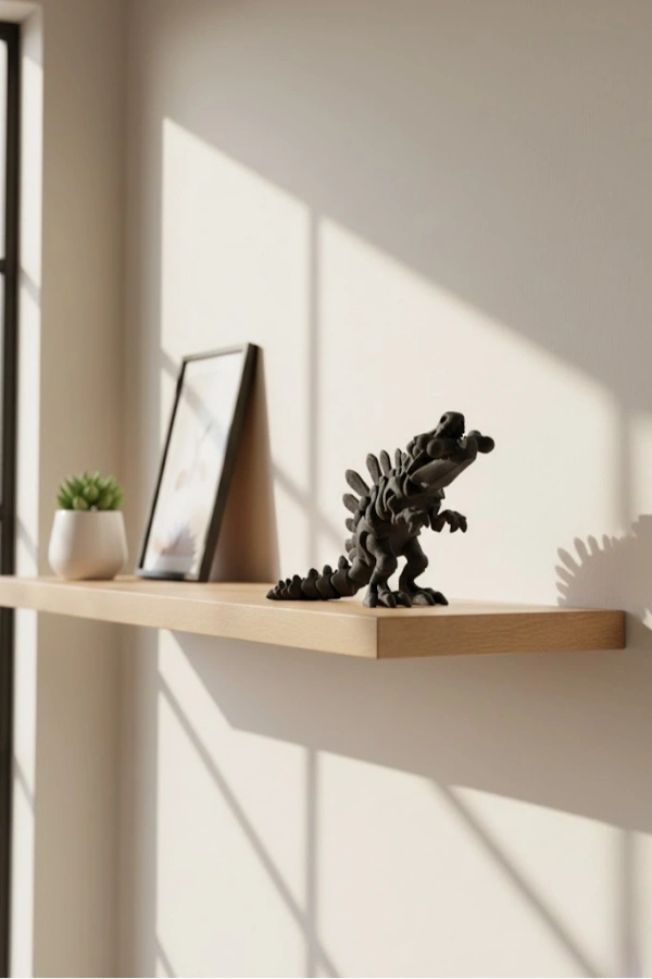 Hareketli Dinazor Figürü Dekoratif Oyuncak – Siyah Tasarım