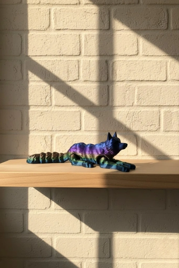 Hareketli Kurt Rainbow dekoratif esnek figür 10x24 cm
