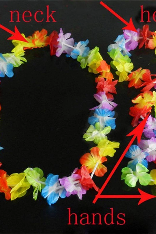 Hawaii Çiçekli Kolye Bileklik Seti