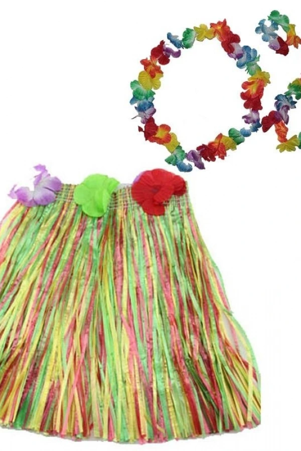 Hawaii  Kolye Etek Taç ve Bileklik Seti