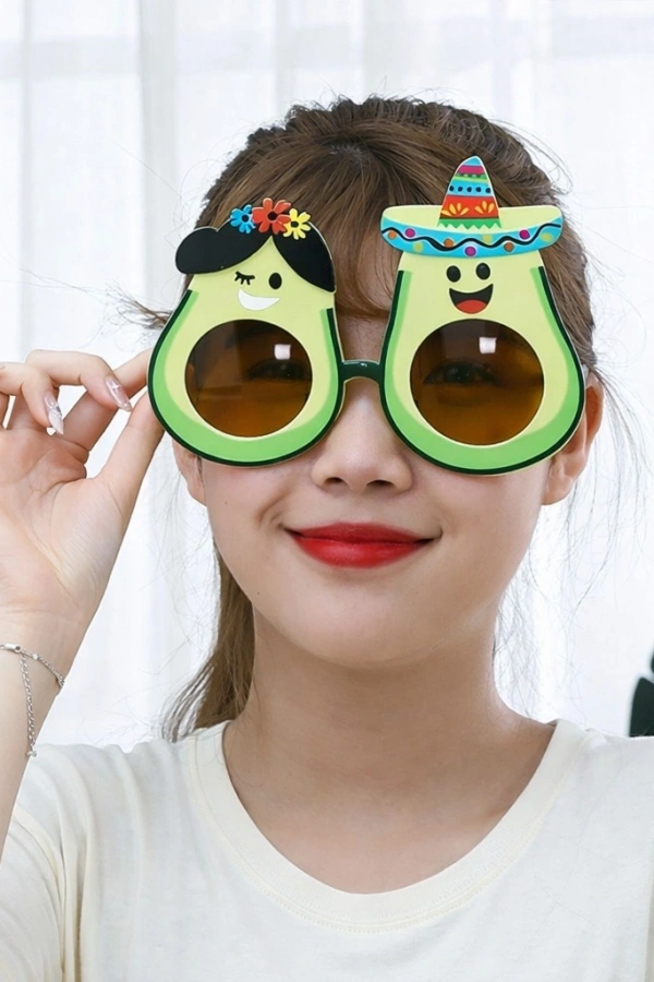 Hawaii Temalı Avokado Gözlük