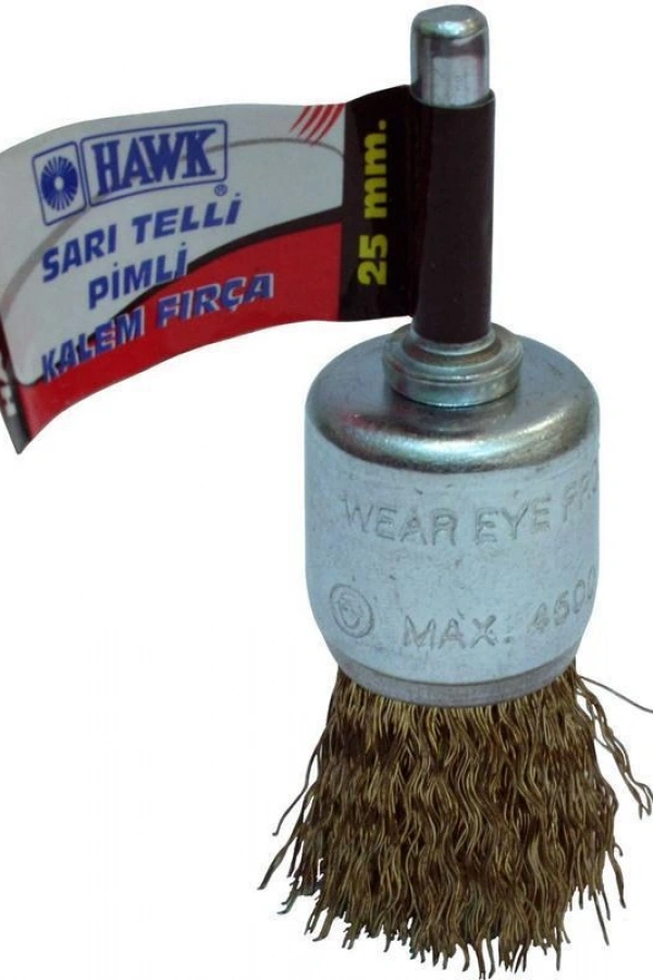 Hawk 10141 17 mm Sarı Telli Pimli Kalem Fırça