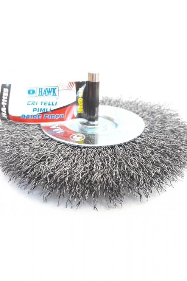 Hawk HA11135 Pimli Gri Tel Daire Fırça 100x10 mm