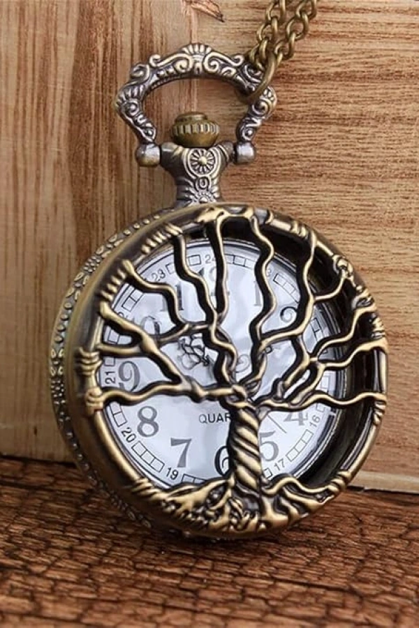 Hayat Ağacı Tasarımı Köstekli Saat