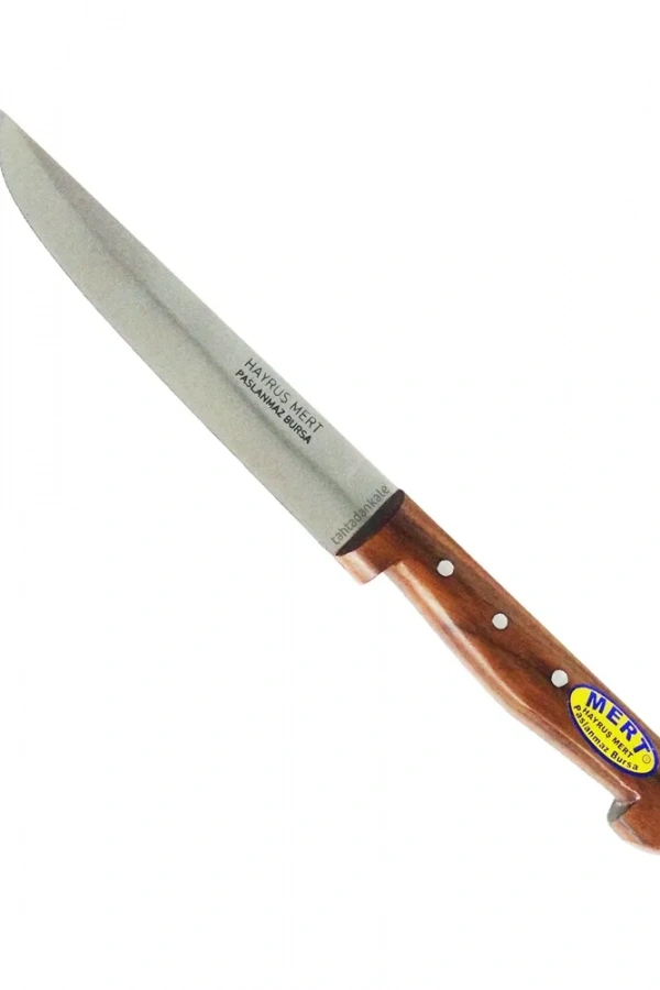 Hayruş Mert Paslanmaz Bursa Mutfak, Ekmek Bıçağı 15,5 cm, Ahşap Sap