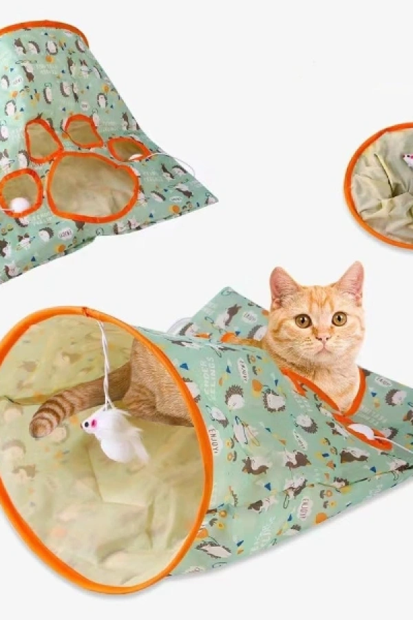 Hışırtılı Kedi Oyun Tüneli Çantası
