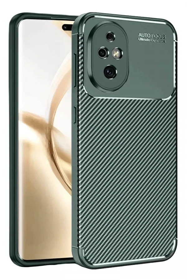 Honor 200 Kılıf Auto Focus Karbon Kapak - Koyu Yeşil