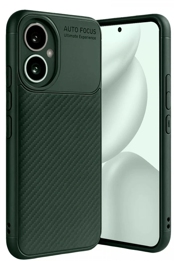 Honor 400 Kılıf Auto Focus Karbon Kapak - Koyu Yeşil