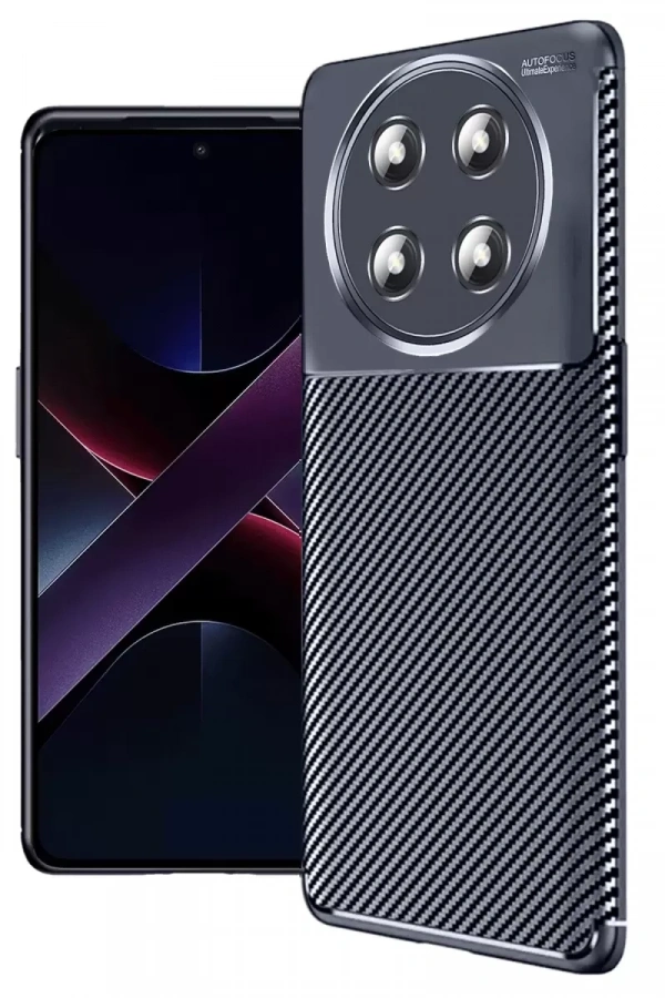 Honor Magic 7 Lite Kılıf Auto Focus Karbon Kapak - Lacivert