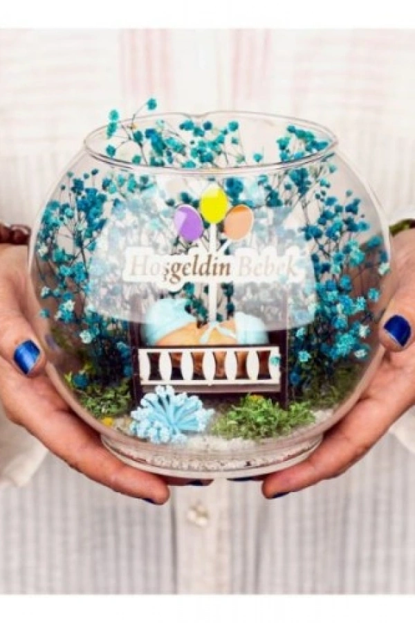 Hoşgeldin Bebek Yazılı Teraryum