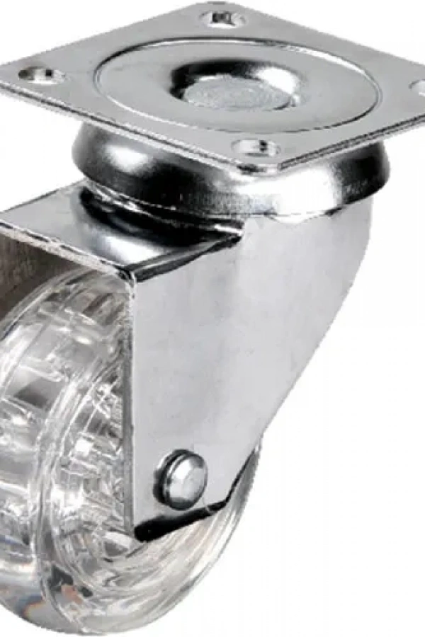 Hts 301 - 50x20 mm Şeffaf Makaralı Tablalı Teker