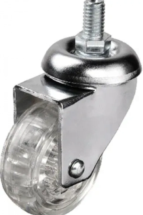 Hts 302 - 50x20 mm Şeffaf Makaralı Vidalı Teker