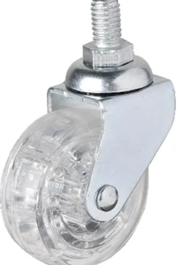 Hts 326 - 50x20 mm Şeffaf Makaralı Vidalı Teker 4 Adet