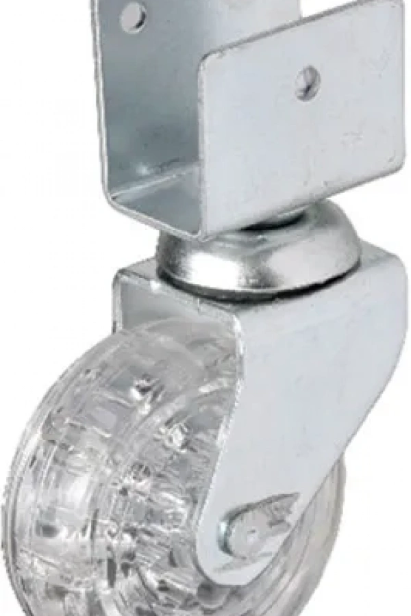 Hts 328 - 50x20 mm Şeffaf Makaralı Kısa U Tablalı Teker 4 Adet