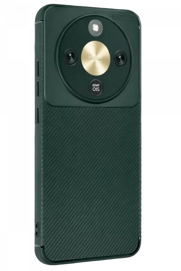Huawei Honor Magic 8 Lite Auto Focus Karbon Kapak - Koyu Yeşil