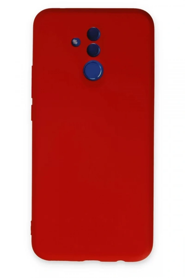 Huawei Mate 20 Lite Kılıf Nano içi Kadife Silikon - Kırmızı