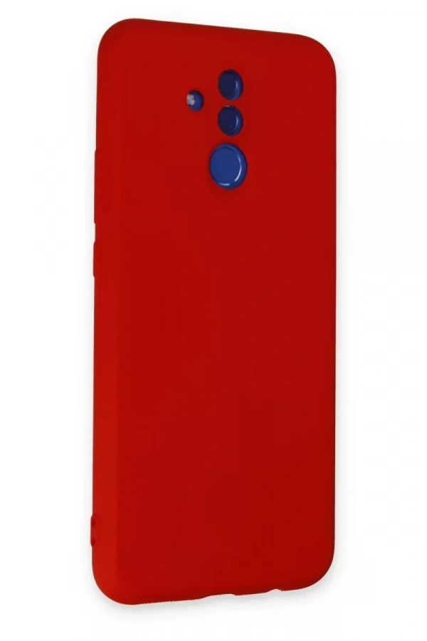 Huawei Mate 20 Lite Kılıf Nano içi Kadife Silikon - Kırmızı