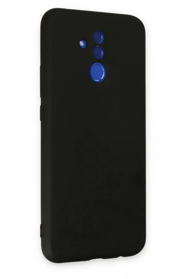 Huawei Mate 20 Lite Kılıf Nano içi Kadife Silikon - Siyah