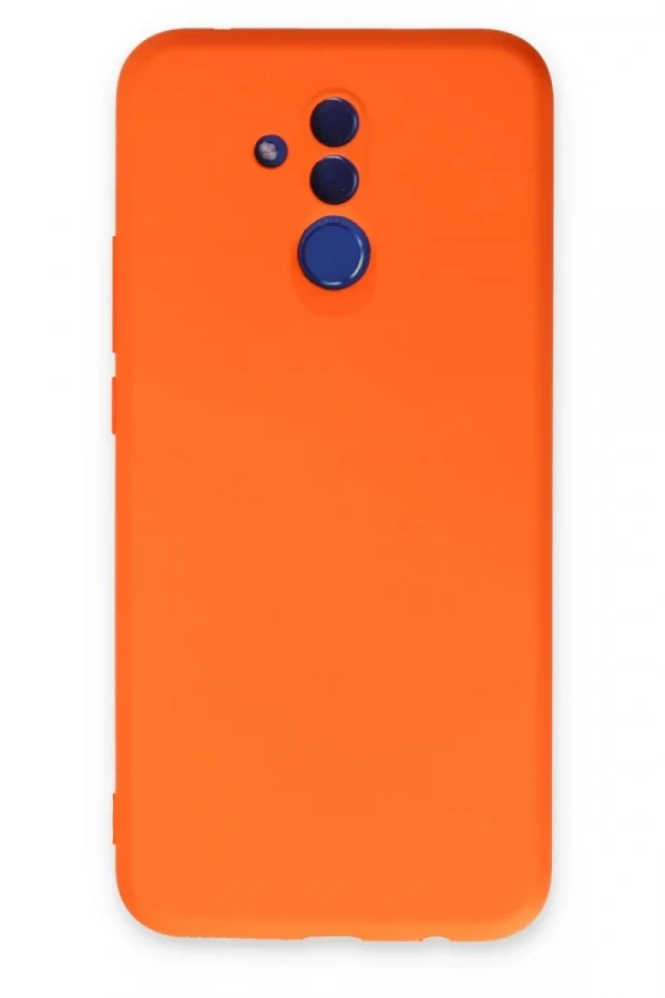 Huawei Mate 20 Lite Kılıf Nano içi Kadife Silikon - Turuncu