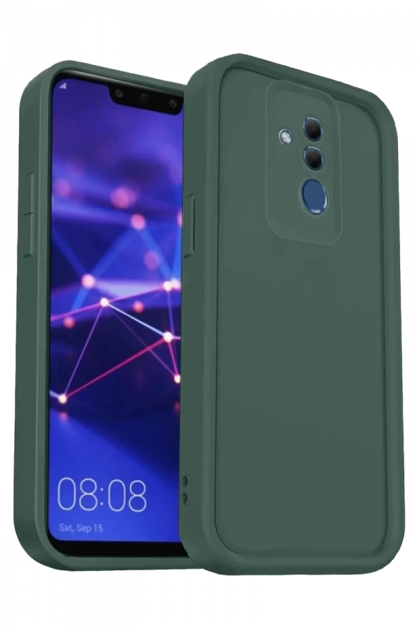 Huawei Mate 20 Lite Kılıf Viera Silikon - Koyu Yeşil