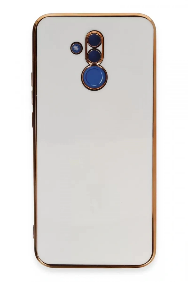 Huawei Mate 20 Lite Kılıf Volet Silikon - Beyaz