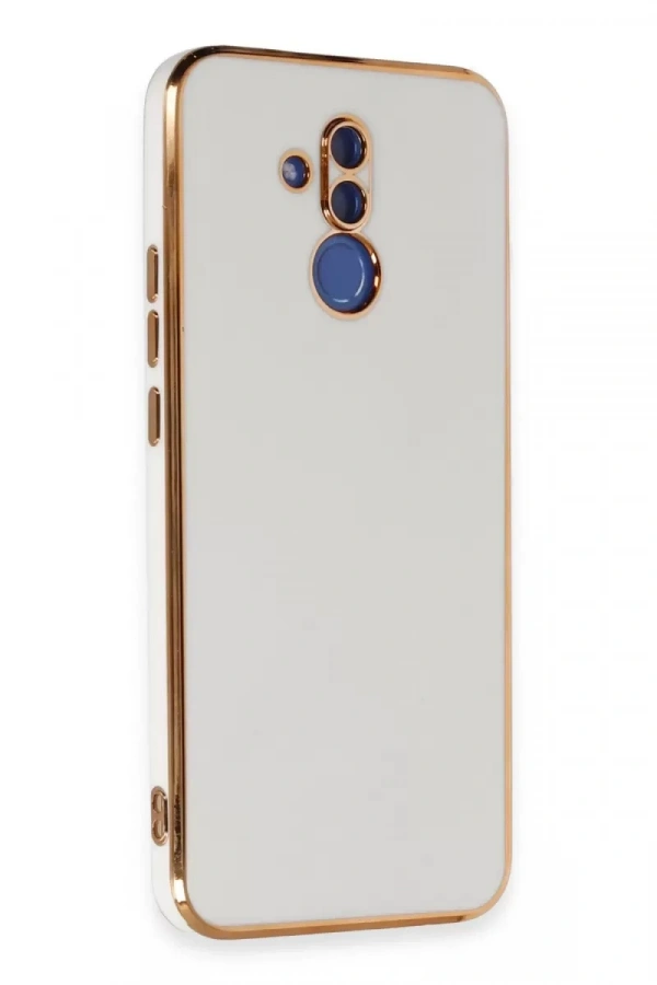 Huawei Mate 20 Lite Kılıf Volet Silikon - Beyaz