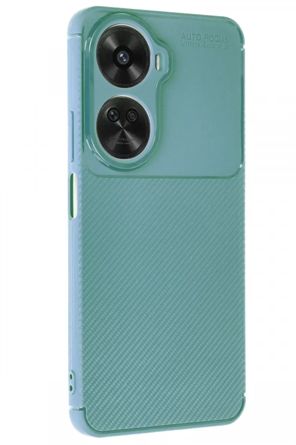 Huawei Nova 12 SE Kılıf Auto Focus Karbon Kapak - Koyu Yeşil