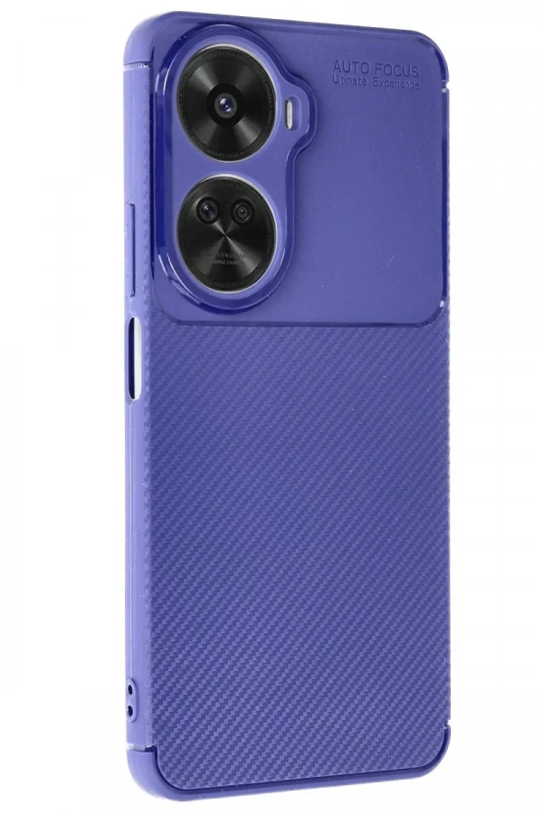 Huawei Nova 12 SE Kılıf Auto Focus Karbon Kapak - Lacivert
